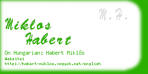 miklos habert business card